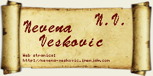 Nevena Vesković vizit kartica